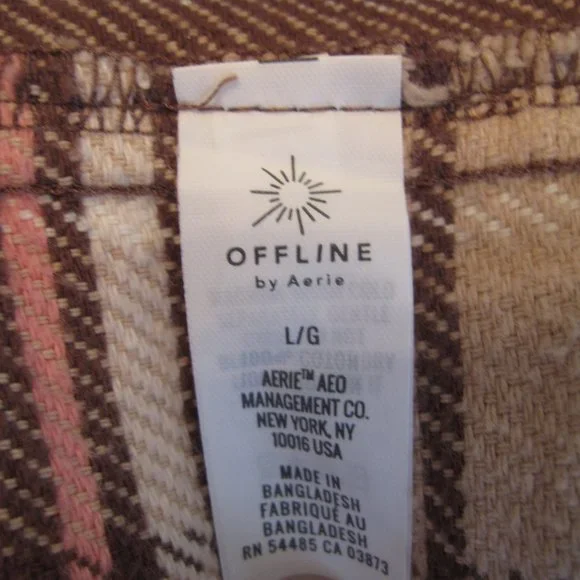 Aerie Offline Flannel Button Down Shacket - Like New - Picture 10 of 11